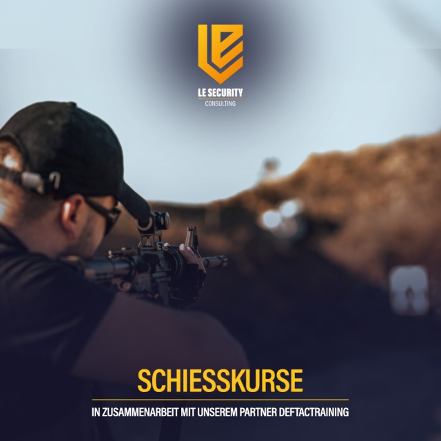 Schiesskurse bei LE Security Consulting: Präzision trifft Praxis – mit DefTac Training! - Möchten Sie Ihre Schiessfertigkeiten auf ein neues Level heben? Bei LE Security Consulting GmbH bieten wir professionelle Schiesskurse an, die auf Sicherheit, Präzision und taktisches Verständnis ausgelegt sind.
